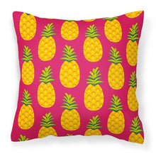 Load image into Gallery viewer, Pineapples on Pink Fabric Decorative Pillow BB5136PW1818