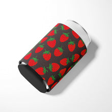 Load image into Gallery viewer, Strawberries on Gray Can or Bottle Hugger BB5137CC