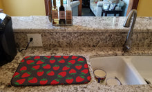 Load image into Gallery viewer, Strawberries on Gray Dish Drying Mat – Absorbent, Artistic Kitchen Essentials BB5137DDM