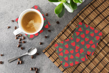 Load image into Gallery viewer, Strawberries on Gray Foam Coaster  BB5137FC