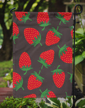 Load image into Gallery viewer, Strawberries on Gray Garden Flag - Outdoor Decorative Yard Flag BB5137GF
