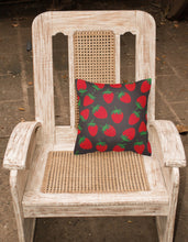 Load image into Gallery viewer, Strawberries on Gray Fabric Decorative Pillow BB5137PW1818