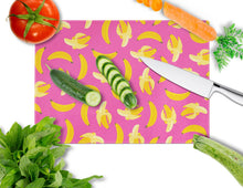 Load image into Gallery viewer, Bananas on Pink Glass Cutting Boards – Durable, Decorative Kitchen Art Large BB5140LCB