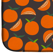 Load image into Gallery viewer, Oranges on Gray Dish Drying Mat – Absorbent, Artistic Kitchen Essentials BB5142DDM