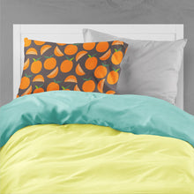Load image into Gallery viewer, Oranges on Gray Fabric Standard Pillowcase – Artistic Decorative Front, White Back BB5142PILLOWCASE