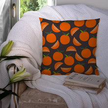 Load image into Gallery viewer, Oranges on Gray Throw Pillow - 14x14 Decorative Pillow – Art for Your Home &amp; Patio BB5142PW1414