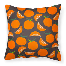 Load image into Gallery viewer, Oranges on Gray Fabric Decorative Pillow BB5142PW1818