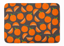 Load image into Gallery viewer, Oranges on Gray Machine Washable Memory Foam Mat BB5142RUG