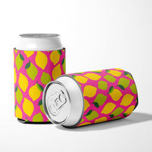 Load image into Gallery viewer, Lemons and Limes on Pink Can or Bottle Hugger BB5143CC