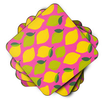 Load image into Gallery viewer, Lemons and Limes on Pink Foam Coaster  BB5143FC
