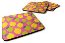 Load image into Gallery viewer, Lemons and Limes on Pink Foam Coaster  BB5143FC