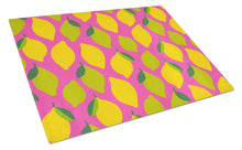 Load image into Gallery viewer, Lemons and Limes on Pink Glass Cutting Boards – Durable, Decorative Kitchen Art Large BB5143LCB