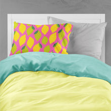 Load image into Gallery viewer, Lemons and Limes on Pink Fabric Standard Pillowcase – Artistic Decorative Front, White Back BB5143PILLOWCASE