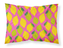 Load image into Gallery viewer, Lemons and Limes on Pink Fabric Standard Pillowcase – Artistic Decorative Front, White Back BB5143PILLOWCASE