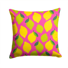 Load image into Gallery viewer, Lemons and Limes on Pink Throw Pillow - 14x14 Decorative Pillow – Art for Your Home &amp; Patio BB5143PW1414