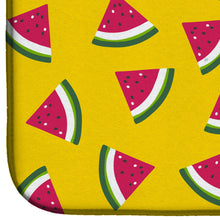 Load image into Gallery viewer, Watermelon on Yellow Dish Drying Mat – Absorbent, Artistic Kitchen Essentials BB5144DDM