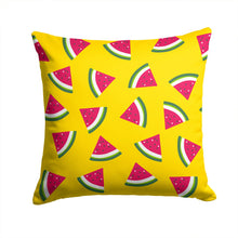 Load image into Gallery viewer, Watermelon on Yellow Throw Pillow - 14x14 Decorative Pillow – Art for Your Home &amp; Patio BB5144PW1414