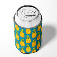 Load image into Gallery viewer, Pineapples on Teal Can or Bottle Hugger BB5145CC