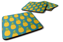 Load image into Gallery viewer, Pineapples on Teal Foam Coaster  BB5145FC