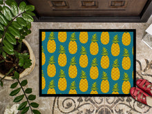 Load image into Gallery viewer, Pineapples on Teal Doormat - 18x27 Decorative Floor Mat – Indoor/Outdoor Rug with Artistic Flair BB5145MAT