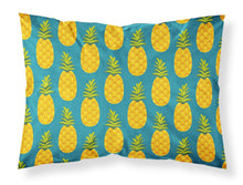 Load image into Gallery viewer, Pineapples on Teal Fabric Standard Pillowcase – Artistic Decorative Front, White Back BB5145PILLOWCASE