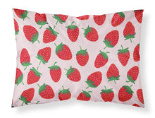 Load image into Gallery viewer, Strawberries on Pink Fabric Standard Pillowcase – Artistic Decorative Front, White Back BB5146PILLOWCASE