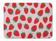 Load image into Gallery viewer, Strawberries on Pink Machine Washable Memory Foam Mat BB5146RUG