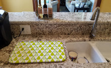Load image into Gallery viewer, Pears on White Dish Drying Mat – Absorbent, Artistic Kitchen Essentials BB5147DDM