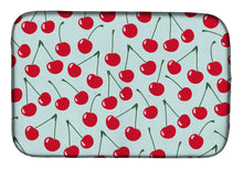 Load image into Gallery viewer, Cherries on Blue Dish Drying Mat – Absorbent, Artistic Kitchen Essentials BB5148DDM