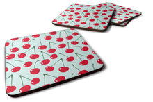 Load image into Gallery viewer, Cherries on Blue Foam Coaster  BB5148FC