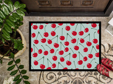 Load image into Gallery viewer, Cherries on Blue Doormat - 18x27 Decorative Floor Mat – Indoor/Outdoor Rug with Artistic Flair BB5148MAT