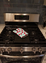 Load image into Gallery viewer, Cherries on Blue Oven Mitt BB5148OVMT