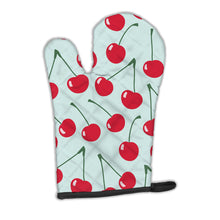 Load image into Gallery viewer, Cherries on Blue Oven Mitt BB5148OVMT