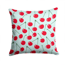 Load image into Gallery viewer, Cherries on Blue Throw Pillow - 14x14 Decorative Pillow – Art for Your Home &amp; Patio BB5148PW1414