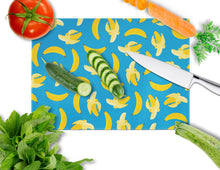 Load image into Gallery viewer, Bananas on Blue Glass Cutting Boards – Durable, Decorative Kitchen Art Large BB5149LCB