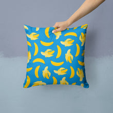 Load image into Gallery viewer, Bananas on Blue Throw Pillow - 14x14 Decorative Pillow – Art for Your Home &amp; Patio BB5149PW1414