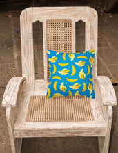 Load image into Gallery viewer, Bananas on Blue Fabric Decorative Pillow BB5149PW1818