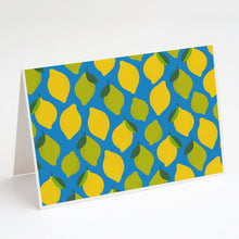 Load image into Gallery viewer, Lemons and Limes Greeting Cards -  Blank Note Cards – 8-Pack of Artist-Designed Cards with Envelopes