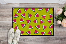 Load image into Gallery viewer, Watermelon on Lime Green Doormat - 18x27 Decorative Floor Mat – Indoor/Outdoor Rug with Artistic Flair BB5151MAT