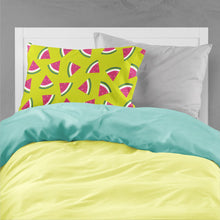 Load image into Gallery viewer, Watermelon on Lime Green Fabric Standard Pillowcase – Artistic Decorative Front, White Back BB5151PILLOWCASE