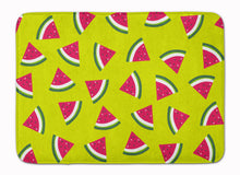 Load image into Gallery viewer, Watermelon on Lime Green Machine Washable Memory Foam Mat BB5151RUG