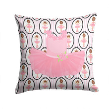 Load image into Gallery viewer, Ballerina Pink Tutu Throw Pillow - 14x14 Decorative Pillow – Art for Your Home &amp; Patio BB5153PW1414