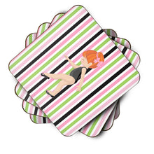 Load image into Gallery viewer, Ballerina Red Head Point Foam Coaster  BB5161FC