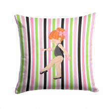 Load image into Gallery viewer, Ballerina Red Head Point Throw Pillow - 14x14 Decorative Pillow – Art for Your Home &amp; Patio BB5161PW1414