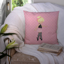 Load image into Gallery viewer, Ballerina Blonde Releve Throw Pillow - 14x14 Decorative Pillow – Art for Your Home &amp; Patio BB5162PW1414