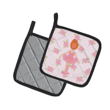 Load image into Gallery viewer, Ballerina Red Head Back Pose Pot Holders - Set of 2 - Heat-Resistant Kitchen Essentials BB5163PTHD