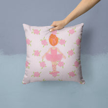 Load image into Gallery viewer, Ballerina Red Head Back Pose Throw Pillow - 14x14 Decorative Pillow – Art for Your Home &amp; Patio BB5163PW1414