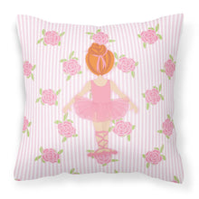 Load image into Gallery viewer, Ballerina Red Head Back Pose Fabric Decorative Pillow BB5163PW1818