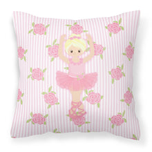 Load image into Gallery viewer, Ballerina Blonde Front Pose Fabric Decorative Pillow BB5164PW1818