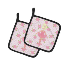 Load image into Gallery viewer, Ballerina Blonde Back Pose Pot Holders - Set of 2 - Heat-Resistant Kitchen Essentials BB5167PTHD
